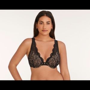 Dusty Rose Thirdlove Lace Contour Plunge Bra 34E